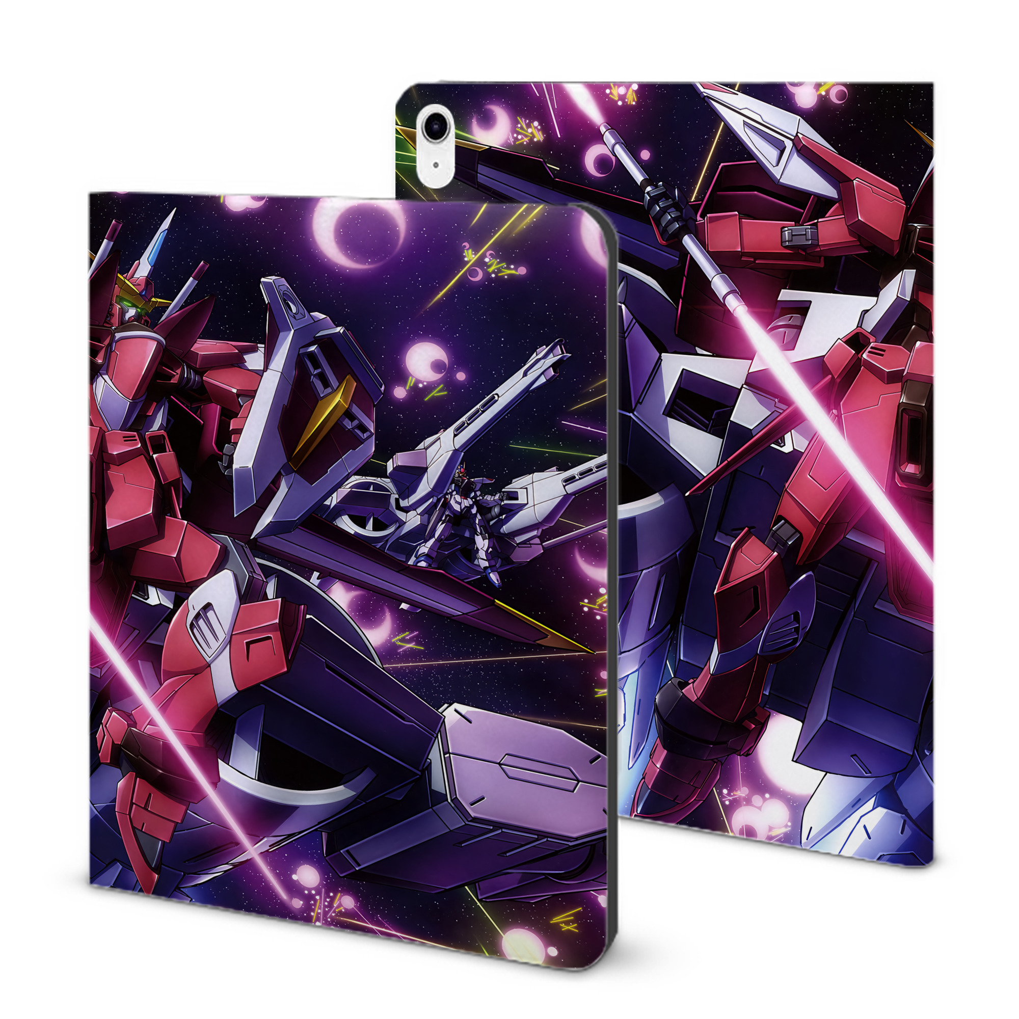 （画像用） 機動戦士ガンダム Mobile Suit Gundam IPad ケース ブック型 PUレザー TPU 耐衝撃 軽量 薄型 ペン収納なし 全面保護 IPad 各モデル対応